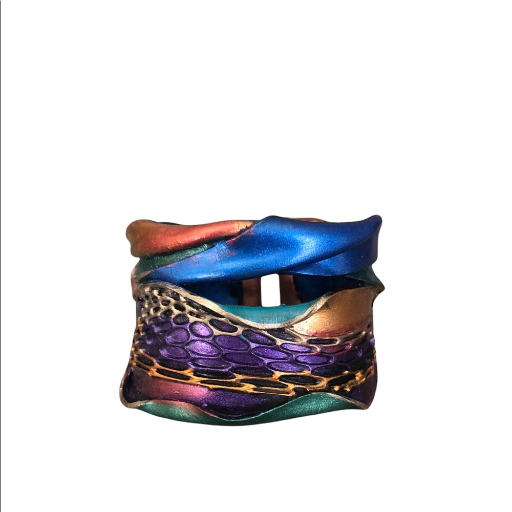 Bohemian handmade art cuff bracelet